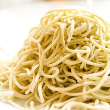 Homemade ramen noodles.