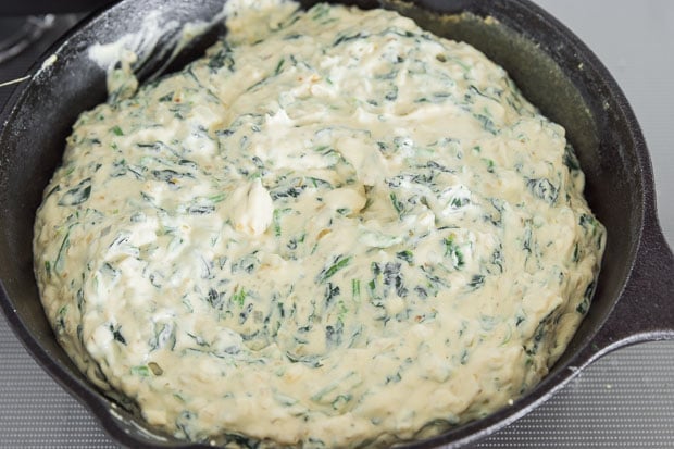 Vegan Spinach Dip ready to serve