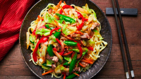 Loaded with veggies and meat and served on a bed of noodles, Chop Suey is a one-dish meal that's easy to make and delicious.