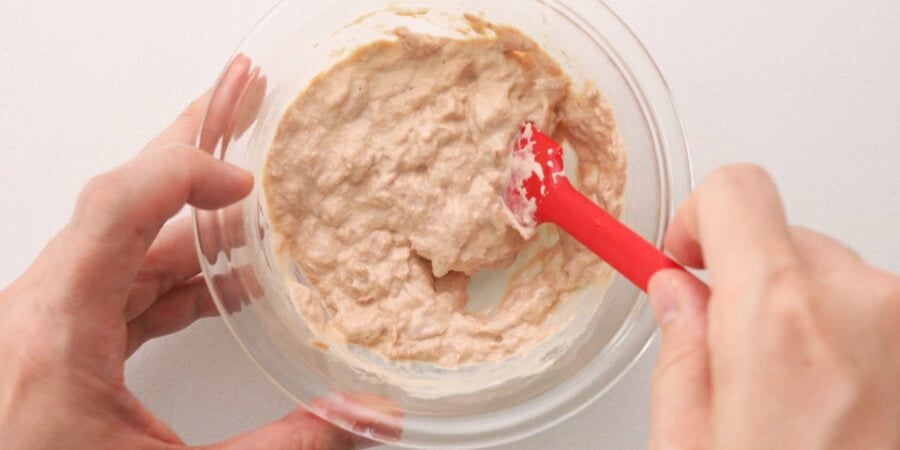 Mix the Tuna Mayo filling in a bowl.