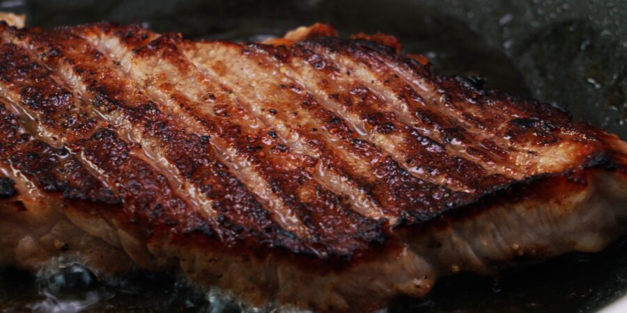 Chaliapin steak with a browned crust