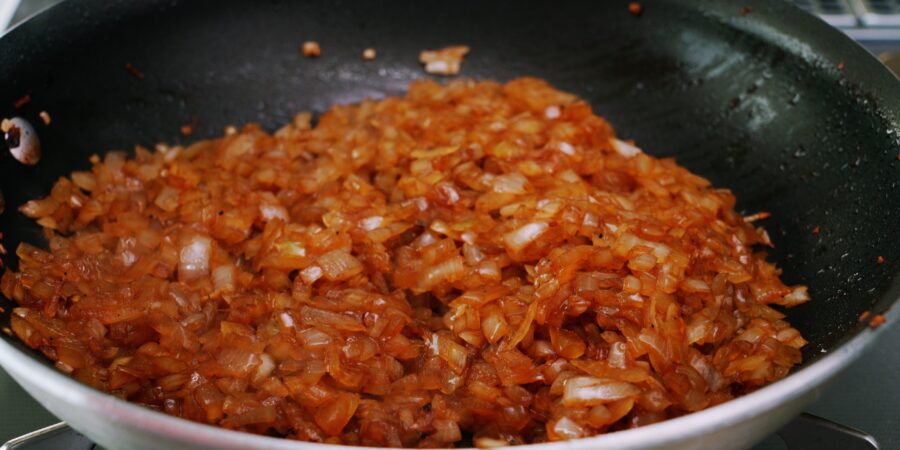 Onions with caramelized soy sauce forms the basis for Chaliapin Steak Sauce.