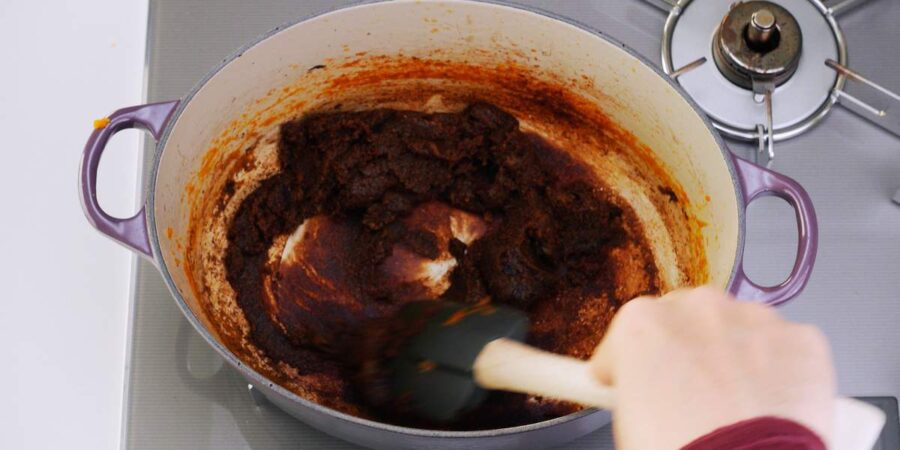 Homemade Japanese curry paste.