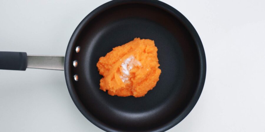 Onion and carrot puree with baking soda to raise pH.