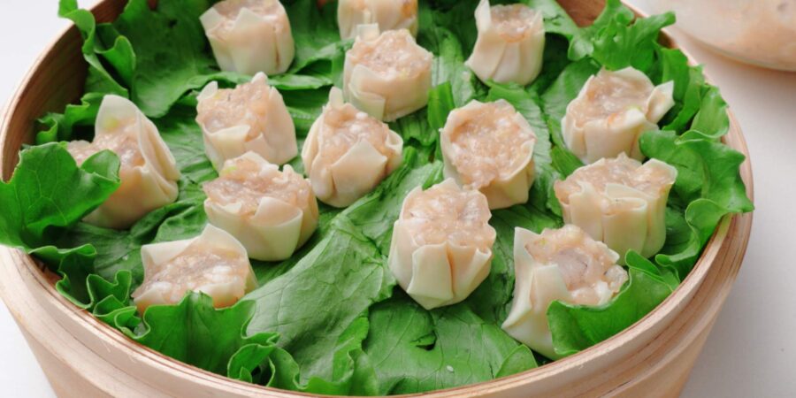 Shumai ready to steam.