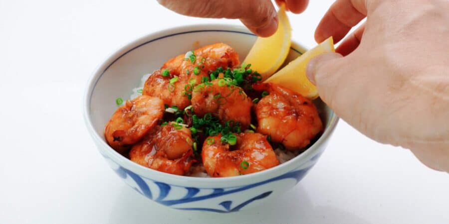 A Japanese Garlic Butter Shrimp Bowl.