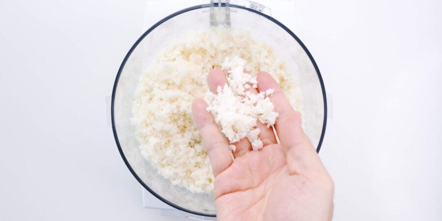 Making Panko bread crumbs in a food processor.