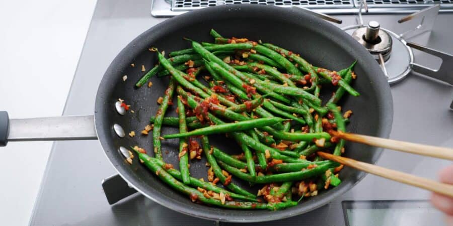 Chili garlic Chinese green beans.